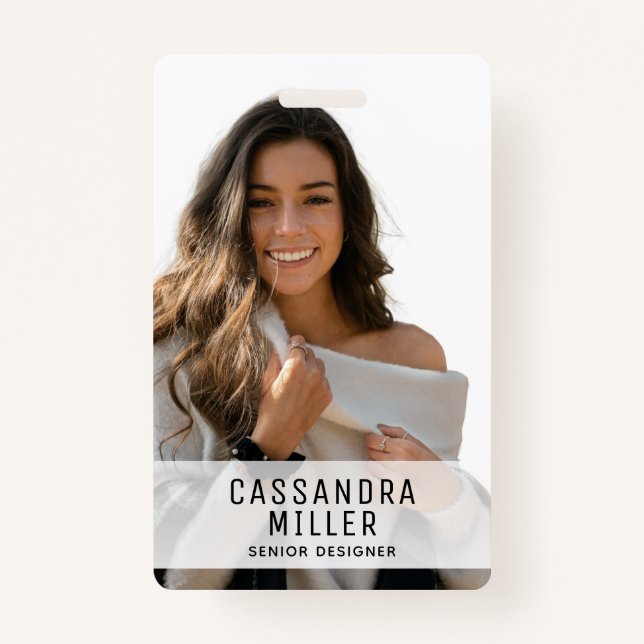 Minimalist Your Logo Company ID Badge (Front)