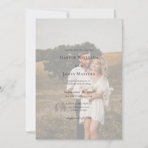 Minimalist Your Photo Wedding Invitation