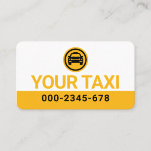 Minimalist Your Yellow Taxi Cab Business Card