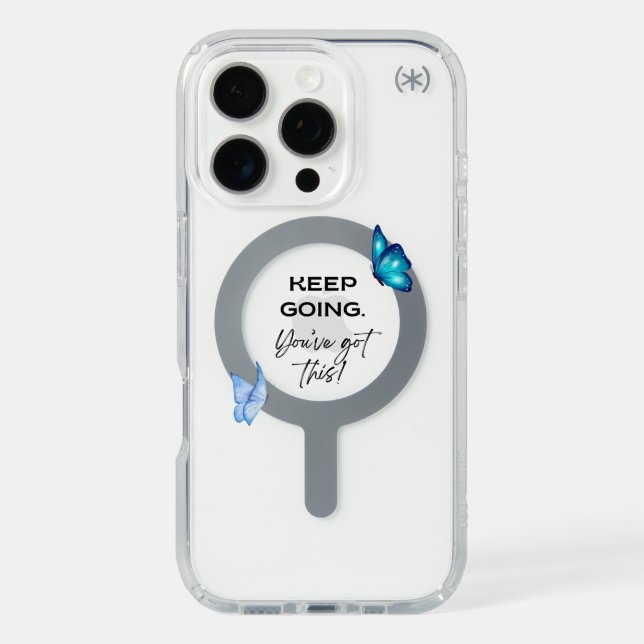 Minimalist You've Got This Butterfly Clear Speck Speck iPhone Case (Front)