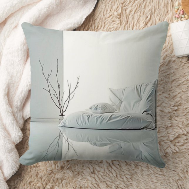 Minimalist Zen Interior Design Throw Pillow (Blanket)