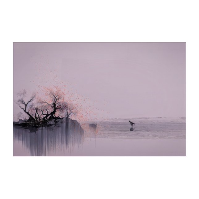 Minimalist Zen Landscape  Acrylic Print (Front)