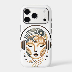 Minimalist Zen Music Goddess Geometric Abstract iPhone 17 Pro Case