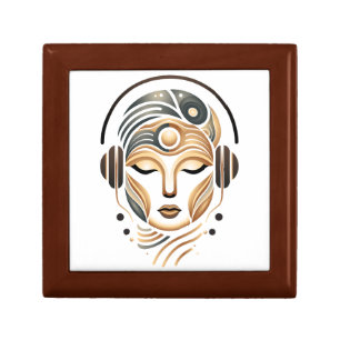Minimalist Zen Music Goddess Geometric Abstract Gift Box