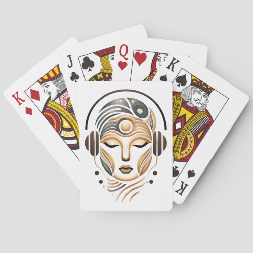 Minimalist Zen Music Goddess Geometric Abstract Poker Cards