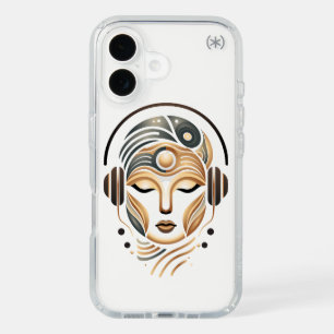 Minimalist Zen Music Goddess Geometric Abstract iPhone 16 Case