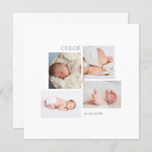 Minimaliste Faire-part de Nabecause Fille cards