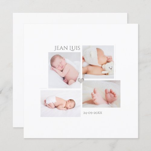 Minimaliste Faire_part de Naissance Garon Invitation