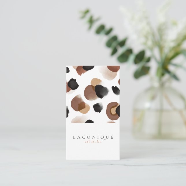 Minimalistic | Abstract | Leopard Business Card (Standing Front)