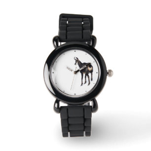 Minimalistic Alpine Chamois mountain goat on snow Watch