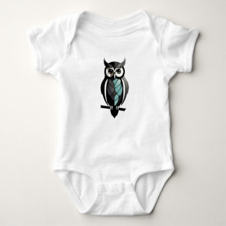 Minimalistic Baby Owl Baby Bodysuit