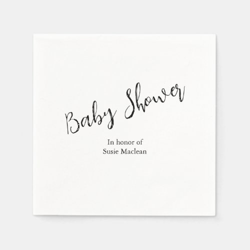 Minimalistic Baby Shower Napkin