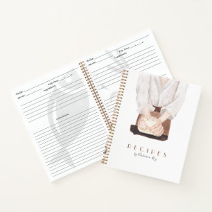 Minimalistic Bakery Caterer Recipe Notebook