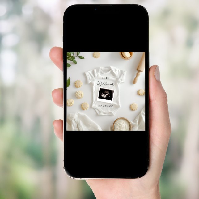 Minimalistic Baking Pregnancy Announcement (Front Digital)