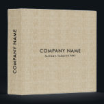 Minimalistic Beige Linen Texture 3 Ring Binder<br><div class="desc">Beige linen texture print with custom black text. Simple minimalistic design.</div>