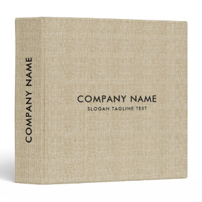Minimalistic Beige Linen Texture 3 Ring Binder