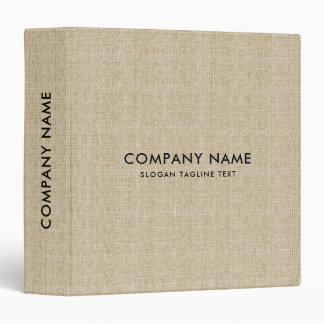 Minimalistic Beige Linen Texture 3 Ring Binder