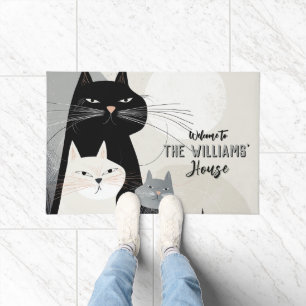 Minimalistic Bengal Cat Waterhog Doormat