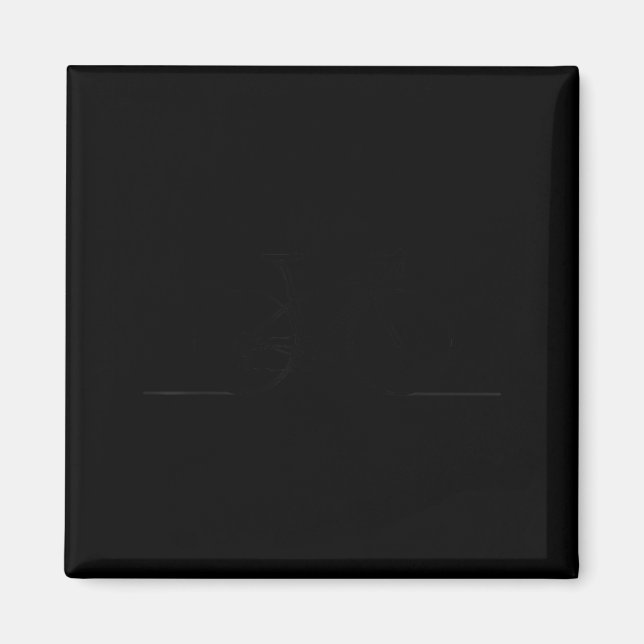 Minimalistic Bicycle Cycling,bike Rider Mountainbi Magnet (Front)