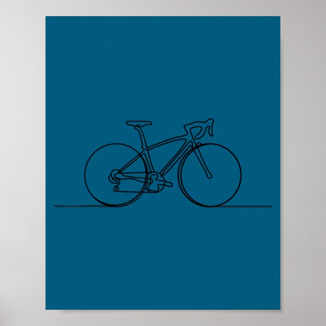 Minimalistic Bicycle Cycling,bike Rider Mountainbi Poster (Front)