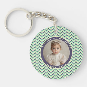 Minimalistic Birthday Gift Ideas Stripe Pattern Keychain