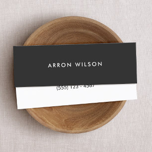 Minimalistic Black  Mini Business Card