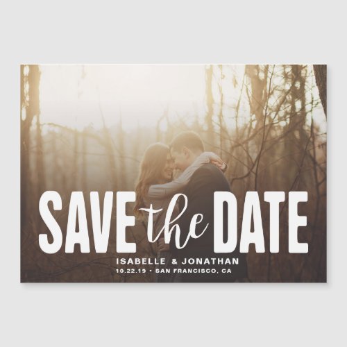 Minimalistic Black Save the Date Photo