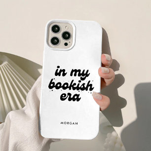 Minimalistic Black & White In My Bookish Era iPhone 15 Case