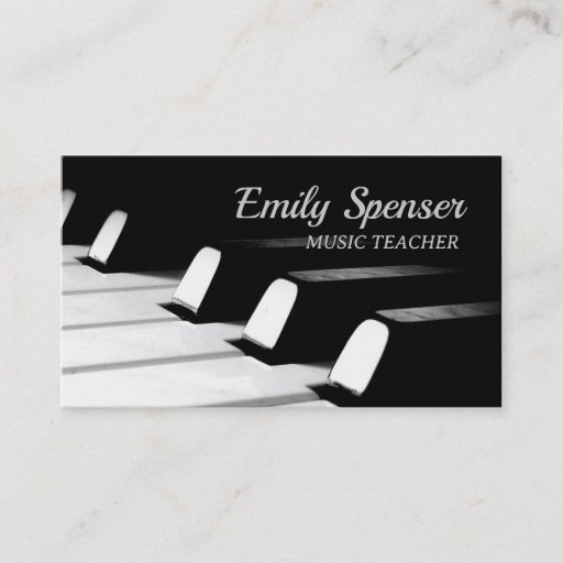 Customizable Piano profile business card