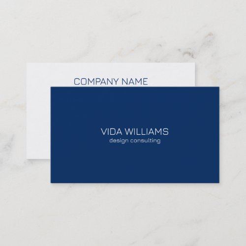 Minimalistic Blue and White Background Business Card