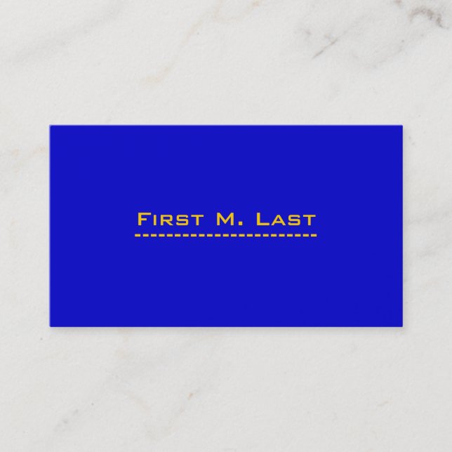 Minimalistic Blue Business Card (Front)