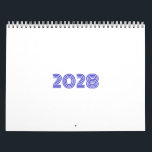 Minimalistic Blue Typography Calendar<br><div class="desc">This is a minimalistic, modern typography design. It has cobalt blue stylish typography. In the personalize this box you have the option of changing the year and the rest of the text if you want to. Check out the design editing tool to change the color or font. If you need...</div>