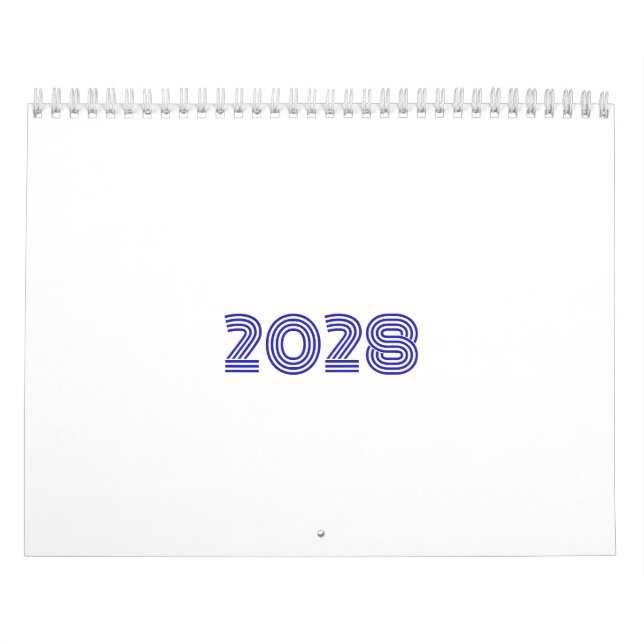 Minimalistic Blue Typography Calendar (Cover)