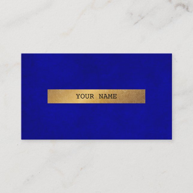 Minimalistic Blue Vip Business Card (Front)