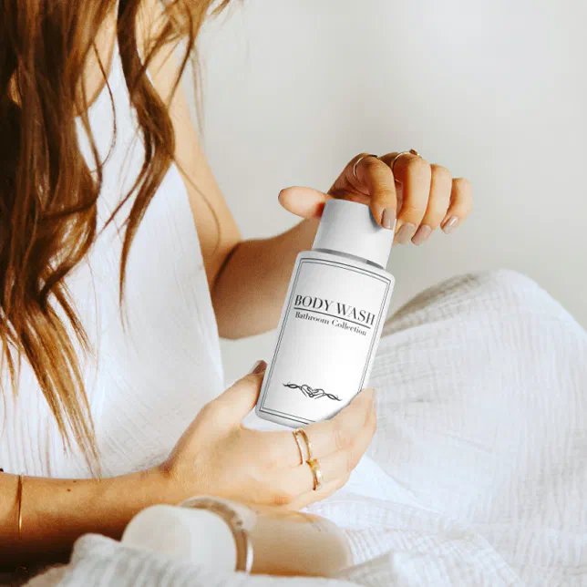 Minimalistic Body Wash Label Set | Zazzle