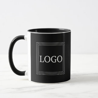 Minimalistic Bold Logo Black Mug