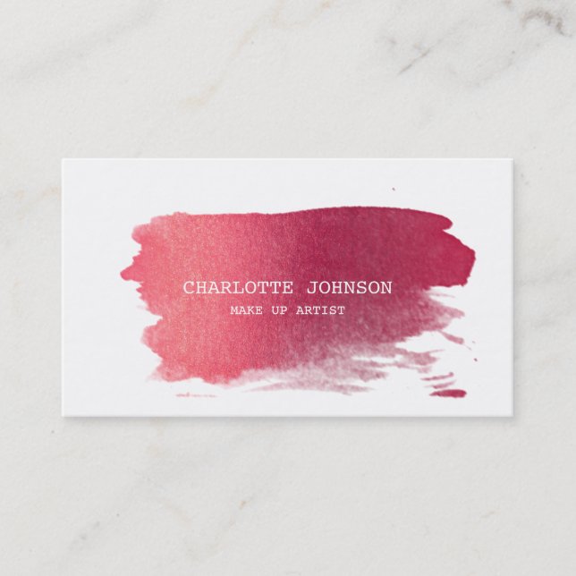 Minimalistic Burginde Wine Painting Brushes Vip Business Card (Front)
