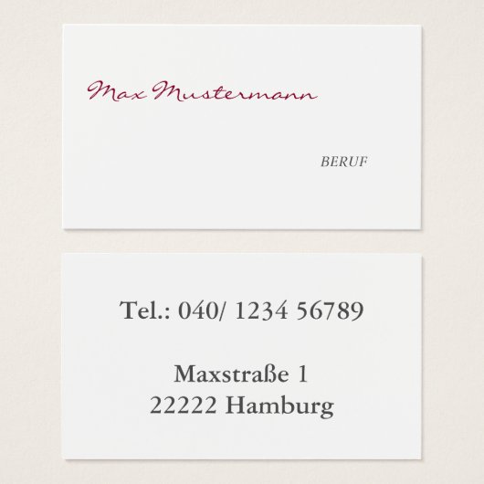 Minimalistic Business Cards (Front & Back)