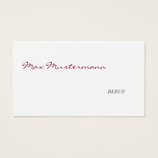 Minimalistic Business Cards (Front)