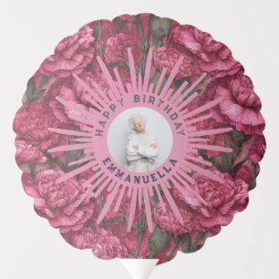Minimalistic Carnation Luxury Birthday Party Balloon