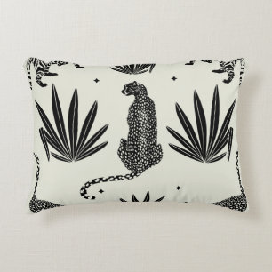 Minimalistic Cheetah Illustration Vintage Accent Pillow