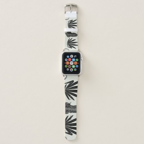 Minimalistic Cheetah Illustration Vintage Apple Watch Band