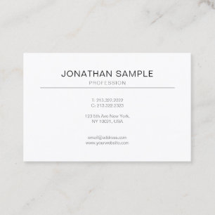 Minimalistic Chic Modern Plain Professional Design Business Card