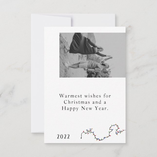 Minimalistic Christmas Card with two photos (Back)