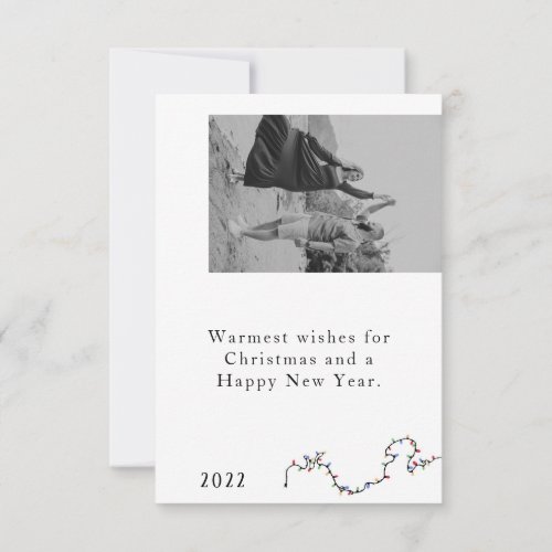 Minimalistic Christmas Card with two photos