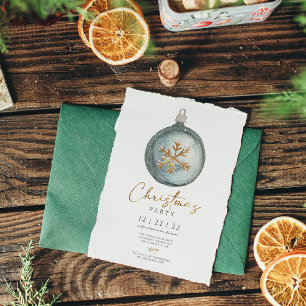 Minimalistic Christmas Ornament Winter Party Invitation