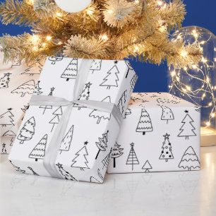 Minimalistic Christmas Tree  Wrapping Paper