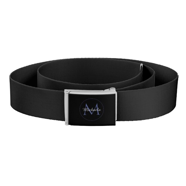 Minimalistic circle modern monogram initial name belt (Coil)