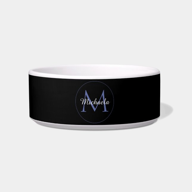 Minimalistic circle modern monogram initial name bowl (Front)