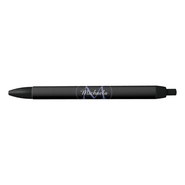 Minimalistic circle modern monogram initial name pen (Front)